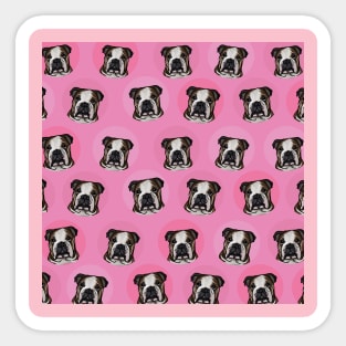 Bubble Bulldog Pattern Sticker